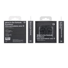 Basic Tech Wired In Earbuds with Volume Control And Mic - Charcoal-Built-In Microphone