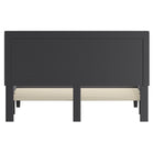 Flash Furniture Roxbury King Size Tufted Upholstered Platform Bed - Dark Grey Fabric-Dark Grey Fabric Upholstery