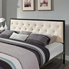Modway Mia Fabric King Bed - Brown Beige-Powder-coated steel frame