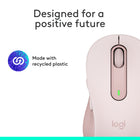 Logitech Signature M650 Wireless Mouse - Rose-Fully compatible with Windows 11