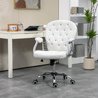 Vinsetto 360-Degree Swivel Computer Desk Chair - White-Adjust the seat height to suits your needs during prolonged hours of working