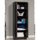 Sauder Merton Hall Storage Cabinet - Dakota Oak-Hidden storage: Doors feature soft-closing hinges