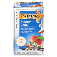 Twinings Superblends Nightly Calm Herbal Tea Bags - 18 Pack-Blended with passionflower, camomile, apple and vanilla for a warm and comforting herbal tea experience
