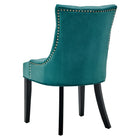 Modway Regent Tufted Performance Velvet Dining Side Chairs - Teal - 2 Pack-Chair Weight Capacity: 500 lbs.