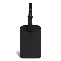Champs Onyx Leather Luggage Tags - Black-Leather Luggage Tag