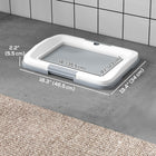 PawHut 18" L Dog Pee Pad Holder - Grey-No assembly required