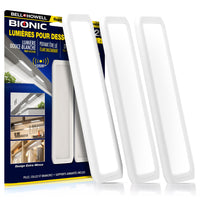 Bell+Howell Rechargeable LED Motion Activated Under Cabinet Lights - 3 Pack-Motion Activated Convenience: Equipped with a motion sensor that activates from up to 3 yards, providing hands-free illumination whenever needed.