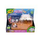 Crayola Scribble Scrubbie Dino Glow Mountain Playset-Scribble Scrubbie dino glow mountain: includes 4 baby glow dino pets, 3 markers, 1 brush, and 1 battery‑powered mountain with lights and a catapult.