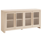 Modway Evren 63" 4-Door Sideboard Storage Display Cabinet - Ash-Glass-Paneled Doors