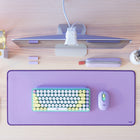 Logitech Studio Series Desk Mat - Lavender-Mix and match: Pair the wide desk mat with Logitech POP Keys mechanical keyboard and POP Mouse, with swappable emoji shortcuts to spice up your communication and get your true self heard