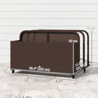 Outsunny Rolling Pool Storage for Floats - Brown-Suitable for poolside, balcony, garden, decks, and other outdoor spaces     