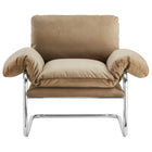 Modway Ansel Performance Velvet Accent Chair - Taupe-Assembly Required