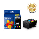 Epson 288 DURABrite Ultra Ink Cartridge Combo Pack - High Capacity Black/Standard Capacity Colour CMY-Worry-free handling - smudge, fade and water resistant prints 