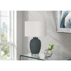 Monarch Specialties 24" H Contemporary Table Lamp - Blue Ceramic / Ivory / Cream Shade-The convenient 3-way rotary switch using a maximum outage of 100W/120V (bulb not included), allows you to adjust the lighting ambiance and brighten up your office, living room or bedroom
