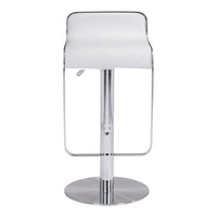 Zuo Equino Barstool - White-Plush and durable faux leather fabric