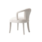Manhattan Comfort Palmer 22.8" Mid-Century Modern Tweed Upholstered Dining Armchair - Ivory - Set of 2-Delivered to you Fully Assembled! No Assembly Required