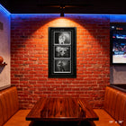 Rush Triple Black & White Photo Collage Vertical - Framed Print - 19" x 36"-Finished size: 19x36