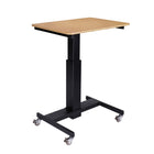 Rocelco MSD-28 Mobile Standing School Desk, Natural/Black-Gas spring motion assist with side handles for easy height adjustment from 25.5" to 42" above floor