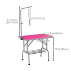 PawHut - Table de Toilettage pour Chien avec Bras Réglable en Hauteur de 8-39"-Fabriqué à partir de matériaux durables pour une longue durée de vie