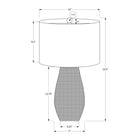 Monarch Specialties 24" H Table Lamp - Black Resin / Ivory / Cream Shade-Attached with a 6ft black cord, place this versatile accent lamp on any end or side table, console, or a nightstand or bedside table for a fashionable lighting source