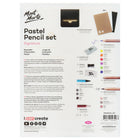 Mont Marte Colour Pastel Illustration 37-Piece Set - Assorted Colours-Includes 6 pastel pencils, 2 white charcoal pencils, 3 colour charcoal pencils, 2 sketch pencils, 3 woodless charcoal pencils, a sharpener, kneadable eraser, eraser and 18 sheets of paper