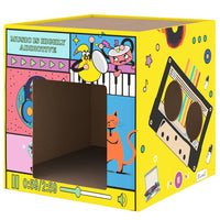 PawHut 2-in-1 Cardboard House Cat Scratcher with Catnip-Combines a cozy hideaway with a fun scratcher for all-in-one play 