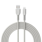 Basic Tech 3ft Lightning Cable - Grey-Sleek & Tangle Free