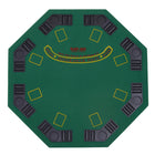 Soozier 47" 8 Player Blackjack Folding Poker Table with Cup Holders - Green-Constructed with an MDF top and powder-coated steel legs