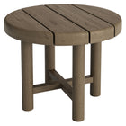 Modway Eleni 20" Round Outdoor Teak Wood Side Table - Weathered Grey Teak-20 Inch Round Side Table