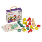 Miniland ECO Nuts & Bolts - 28 Pieces-A set of large nuts and bolts, with the three basic geometric shapes: circles, squares and triangles
