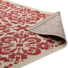 Modway Ariana Vintage Floral Trellis Indoor/Outdoor Area Rug - 4 ft W x 6 ft L - Red/Beige-8