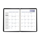 AT-A-GLANCE 2027 Monthly Planner - 8-3/4" H x 6-7/8" W - Black - Bilingual-One month per two-day spread