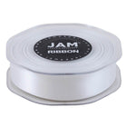 JAM Paper Double Faced Satin Ribbon - 7/8" W x 25 yd. - White-Our decorative ribbon is made from the highest quality double-faced satin, which features a smooth finish!