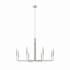 Modway Rekindle 8-Light Chandelier - Polished Nickel-8-Light Chandelier