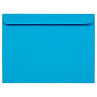 JAM Paper 9 x 12 Booklet Envelopes, Brite Hue Blue Recycled, 1000 Pack (5156774B)-Blue