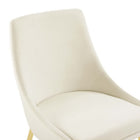 Modway Viscount Performance Velvet Dining Chairs - Gold/Ivory - 2 Pack-10
