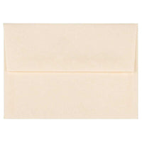 JAM Paper A2 Parchment Invitation Envelopes - 4.375" x 5.75" - Natural Recycled - 50 Pack -Colour: Natural / Tan, Envelopes feature a marbled parchment finish for an elegant touch