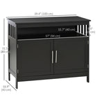 HOMCOM 39.4" L Kitchen Sideboard - Black-Elegant classic design becomes a functional centrepiece in any room