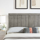 Modway Robbie Wood King Headboard - Grey-Rubberwood and MDF Veneer