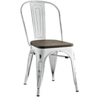 Modway Promenade Bamboo Side Chair - White-Distressed Finish