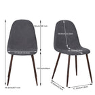 FurnitureR - Fabric Dining Chair - Grey - 4 Pack-Multifunctional Use: Ideal for dining rooms, kitchens, home offices, or even as extra seating in your living room.