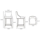 Manhattan Comfort Shubert 22.64" Modern Leatherette Upholstered Counter Stool - Dark Taupe - 2 Pack-Upholstered in Beautiful Leatherette with High Density Foam Filled Padding
