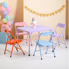 Homy Casa Kid's 5-Piece Table & Chairs Set-Kid-Friendly & Ergonomic - Designed to provide a comfortable and supportive seating experience for children, promoting good posture for hours of use.