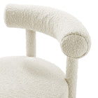 Modway Toulouse Boucle Fabric Dining Chair - Ivory-9