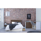Nexera Axel 4-Drawer Dresser Chest - White & Walnut-7