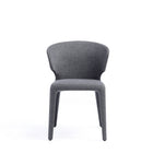 Manhattan Comfort Conrad 20.47" Mid-Century Modern Woven Tweed Upholstered Dining Chair - Grey - Set of 2-Refined Stitching with Contoured Back