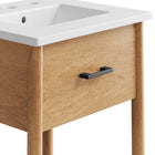 Modway Zaire 18" Bathroom Vanity - Natural/White-Assembly Required