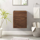 Modway Render 18" Wall-Mount Bathroom Vanity Cabinet - Walnut-Drywall Friendly Mounting Cleat