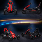 Aosom 12V Kids Electric Go Kart for 3-8 Year Olds - Red-Move forward and reverse for creative exploration 