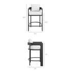 Modway Tahoe Outdoor Patio Aluminum Counter Stool - 36.5" - White-Powder-Coated Finish